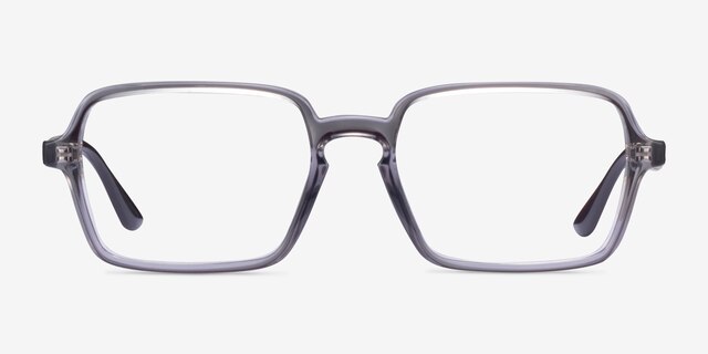 Ray-Ban RB7198 Transparent Gray PlasticEyeglass Frames from EyeBuyDirect, Front View