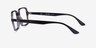 Ray-Ban RB7198 Transparent Gray PlasticEyeglass Frames from EyeBuyDirect, Side View