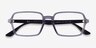 Ray-Ban RB7198 Transparent Gray PlasticEyeglass Frames from EyeBuyDirect, Closed View