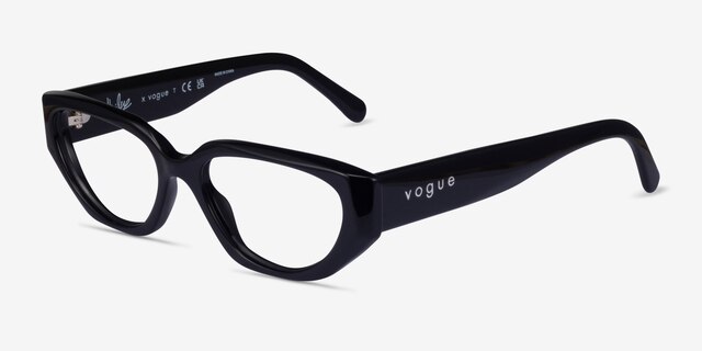 Vogue Eyewear VO5439 Black AcetateEyeglass Frames from EyeBuyDirect, Angle View