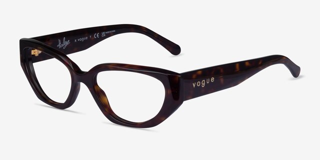 Vogue Eyewear VO5439 Dark Tortoise AcetateEyeglass Frames from EyeBuyDirect, Angle View