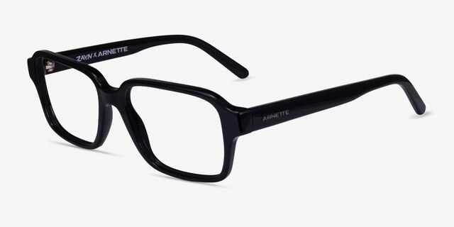 ARNETTE AN7211 POLL-OCK Black AcetateEyeglass Frames from EyeBuyDirect, Angle View