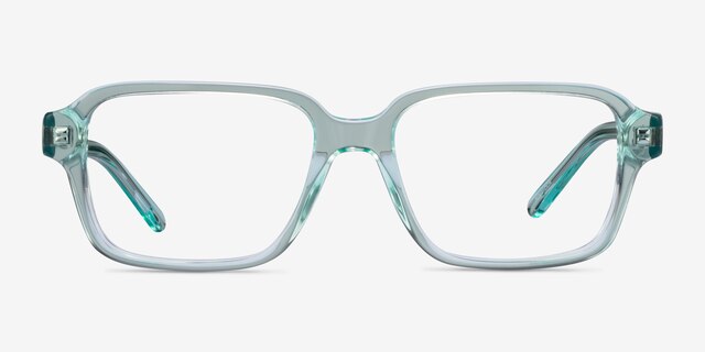 ARNETTE AN7211 POLL-OCK Clear Green AcetateEyeglass Frames from EyeBuyDirect, Front View
