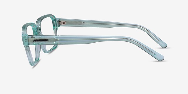 ARNETTE AN7211 POLL-OCK Clear Green AcetateEyeglass Frames from EyeBuyDirect, Side View