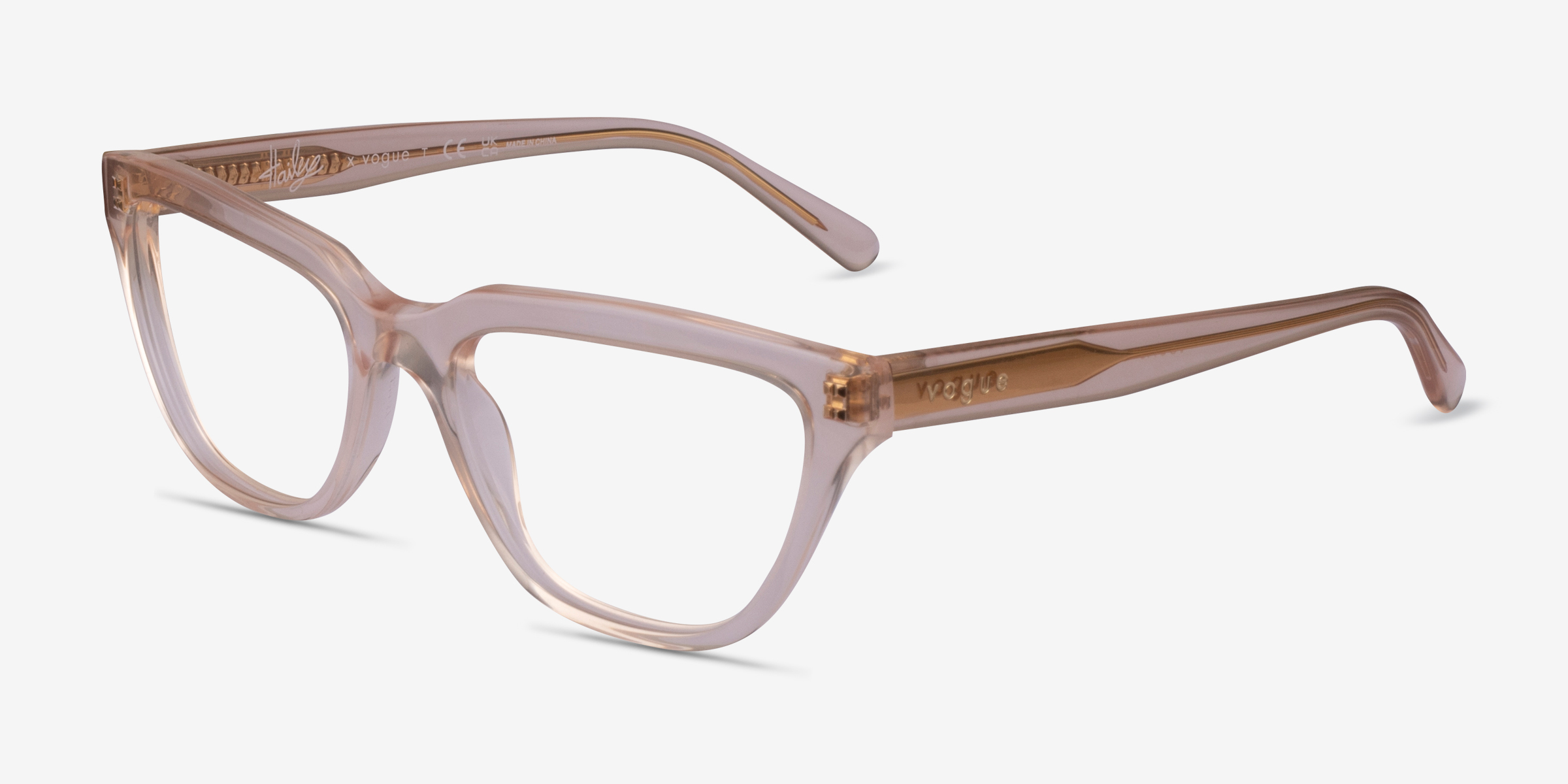 Vogue Eyewear VO5443 - Cat Eye Light Peach Frame Glasses For Women ...