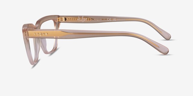 Vogue Eyewear VO5443 Light Peach AcetateEyeglass Frames from EyeBuyDirect, Side View
