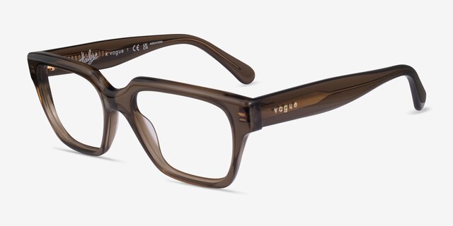 Vogue Eyewear VO5511 Transparent Khaki AcetateEyeglass Frames from EyeBuyDirect, Angle View