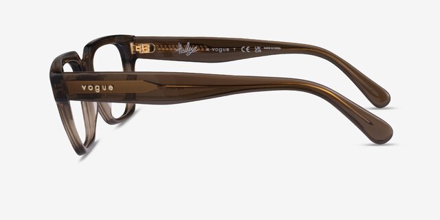 Vogue Eyewear VO5511 Transparent Khaki AcetateEyeglass Frames from EyeBuyDirect, Side View