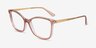 Vogue Eyewear VO5334 Pink Transparent PlasticEyeglass Frames from EyeBuyDirect, Angle View