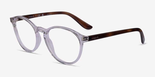 Vogue Eyewear VO5372 Clear PlasticEyeglass Frames from EyeBuyDirect, Angle View