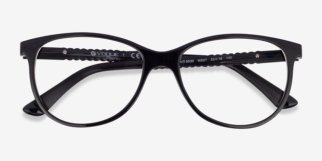 Vogue Eyewear VO5030 Transparent Black PlasticEyeglass Frames from EyeBuyDirect, Closed View