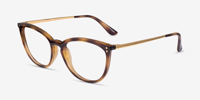 Vogue Eyewear VO5276 Dark Tortoise PlasticEyeglass Frames from EyeBuyDirect, Angle View