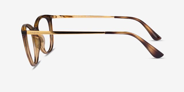 Vogue Eyewear VO5276 Dark Tortoise PlasticEyeglass Frames from EyeBuyDirect, Side View