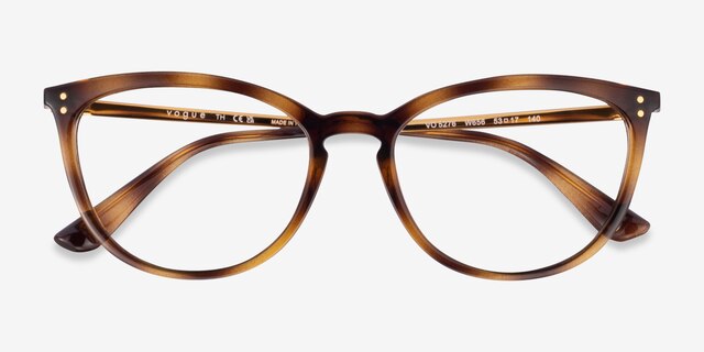 Vogue Eyewear VO5276 Dark Tortoise PlasticEyeglass Frames from EyeBuyDirect, Closed View