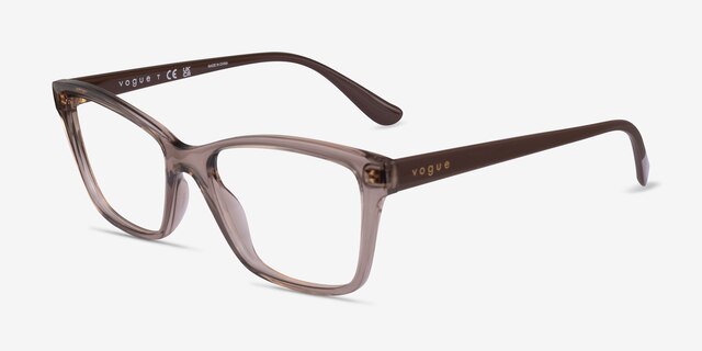 Vogue Eyewear VO5420 Transparent Brown PlasticEyeglass Frames from EyeBuyDirect, Angle View