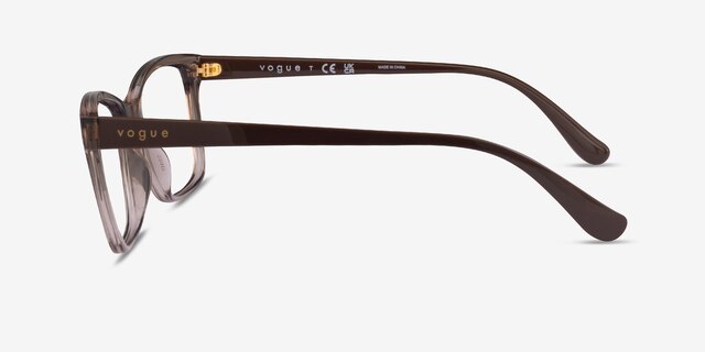 Vogue Eyewear VO5420 Transparent Brown PlasticEyeglass Frames from EyeBuyDirect, Side View