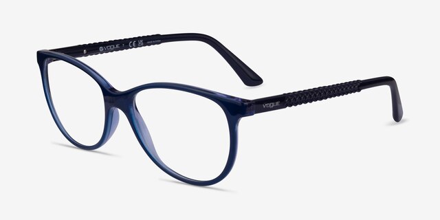 Vogue Eyewear VO5030 Blue PlasticEyeglass Frames from EyeBuyDirect, Angle View