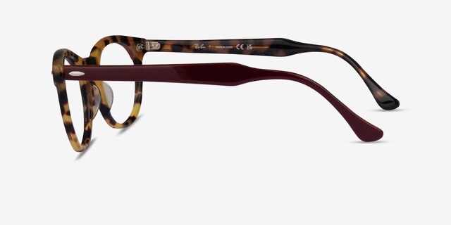 Ray-Ban RB5598 Yellow Tortoise AcetateEyeglass Frames from EyeBuyDirect, Side View