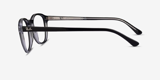 Ray-Ban RB5417 Transparent Black AcetateEyeglass Frames from EyeBuyDirect, Side View