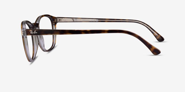 Ray-Ban RB5417 Transparent Tortoise AcetateEyeglass Frames from EyeBuyDirect, Side View