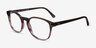 Ray-Ban RB5417 Striped Brown Red AcetateEyeglass Frames from EyeBuyDirect, Angle View