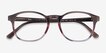 Ray-Ban RB5417 Striped Brown Red AcetateEyeglass Frames from EyeBuyDirect, Closed View