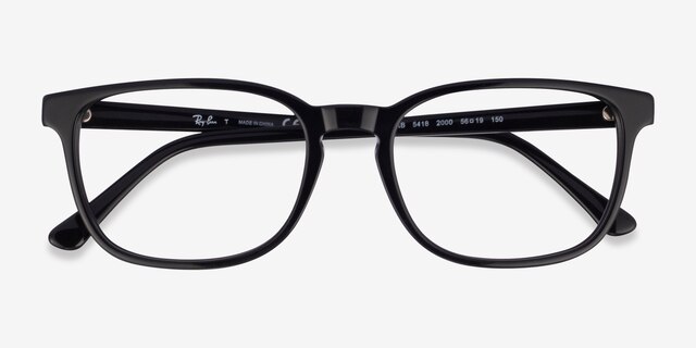 Ray-Ban RB5418 Black AcetateEyeglass Frames from EyeBuyDirect, Closed View