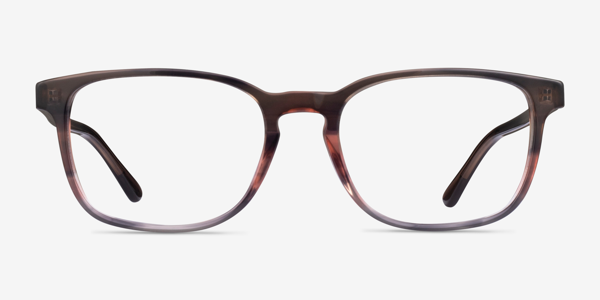 Ray-Ban RB5418 - Rectangle Striped Brown Red Frame Eyeglasses ...