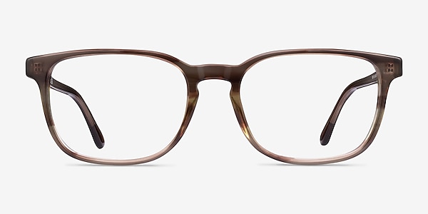 Ray-Ban RB5418 Striped Brown Green Acetate Eyeglass Frames