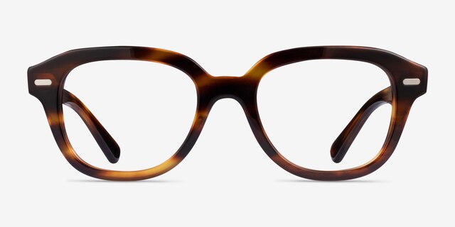 Ray-Ban RB7215 Erik Striped Tortoise PlasticEyeglass Frames from EyeBuyDirect, Front View