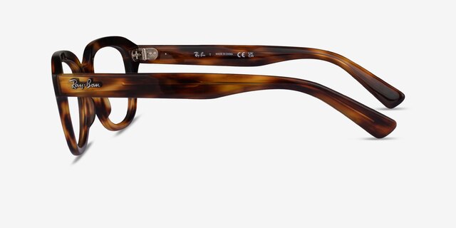 Ray-Ban RB7215 Erik Striped Tortoise PlasticEyeglass Frames from EyeBuyDirect, Side View