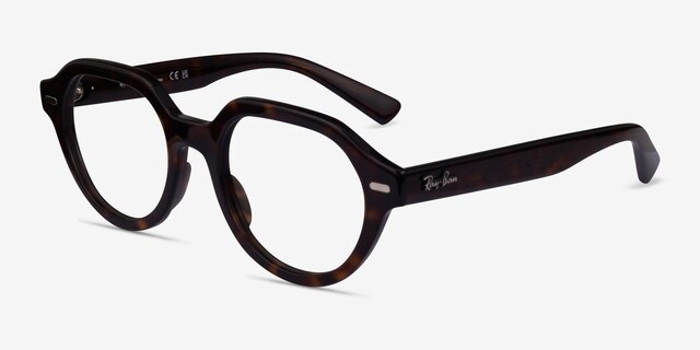 Ray-Ban RB7214 Gina Tortoise PlasticEyeglass Frames from EyeBuyDirect, Angle View