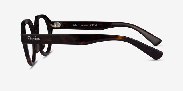 Ray-Ban RB7214 Gina Tortoise PlasticEyeglass Frames from EyeBuyDirect, Side View