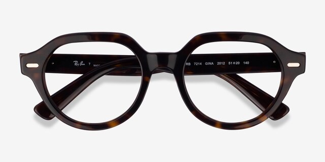 Ray-Ban RB7214 Gina Tortoise PlasticEyeglass Frames from EyeBuyDirect, Closed View