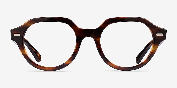 Ray-Ban RB7214 Gina Striped Tortoise Plastic Eyeglass Frames