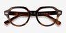 Ray-Ban RB7214 Gina Striped Tortoise PlasticEyeglass Frames from EyeBuyDirect, Closed View