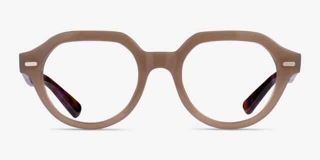 Ray-Ban RB7214 Gina Brown PlasticEyeglass Frames from EyeBuyDirect, Front View