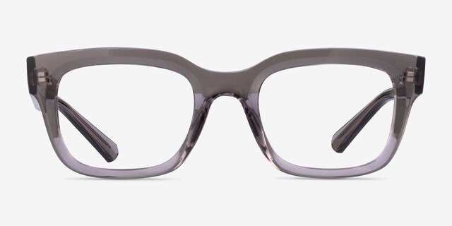 Ray-Ban RB7217 Chad Transparent Gray Eco-friendlyEyeglass Frames from EyeBuyDirect, Front View
