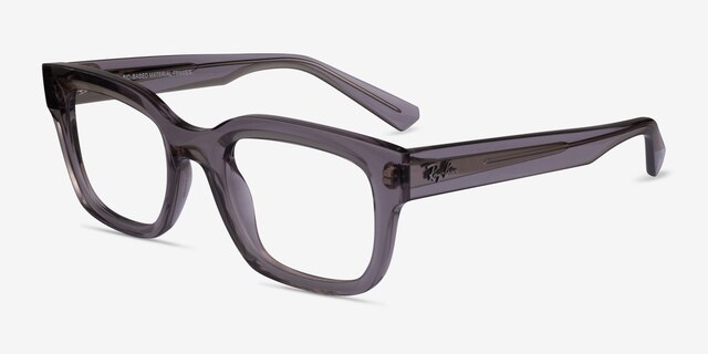 Ray-Ban RB7217 Chad Transparent Gray Eco-friendlyEyeglass Frames from EyeBuyDirect, Angle View