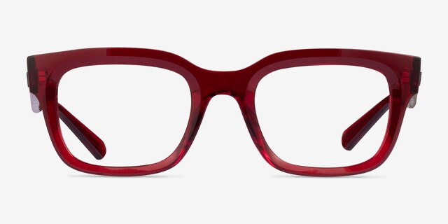 Ray-Ban RB7217 Chad Transparent Red Eco-friendlyEyeglass Frames from EyeBuyDirect, Front View