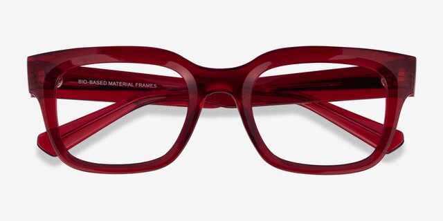 Ray-Ban RB7217 Chad Transparent Red Eco-friendlyEyeglass Frames from EyeBuyDirect, Closed View
