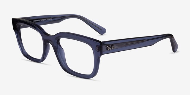 Ray-Ban RB7217 Chad Dark Blue Eco-friendlyEyeglass Frames from EyeBuyDirect, Angle View