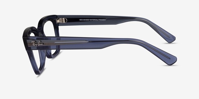 Ray-Ban RB7217 Chad Dark Blue Eco-friendlyEyeglass Frames from EyeBuyDirect, Side View