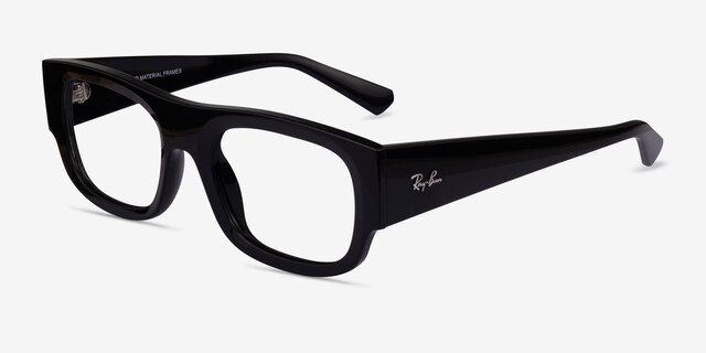 Ray-Ban RB7218 Kristin Black Eco-friendlyEyeglass Frames from EyeBuyDirect, Angle View