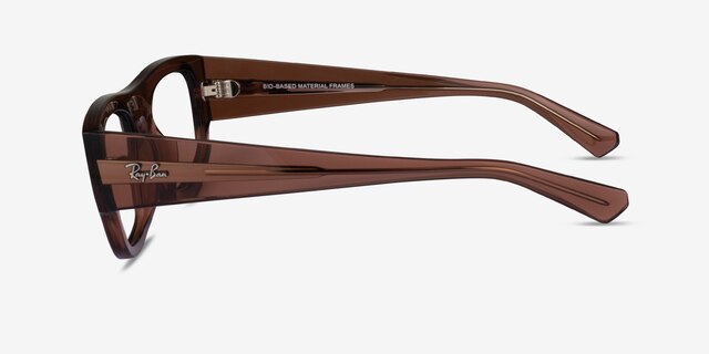 Ray-Ban RB7218 Kristin Transparent Brown Eco-friendlyEyeglass Frames from EyeBuyDirect, Side View
