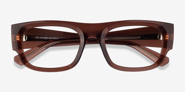 Ray-Ban RB7218 Kristin Transparent Brown Eco-friendlyEyeglass Frames from EyeBuyDirect, Closed View