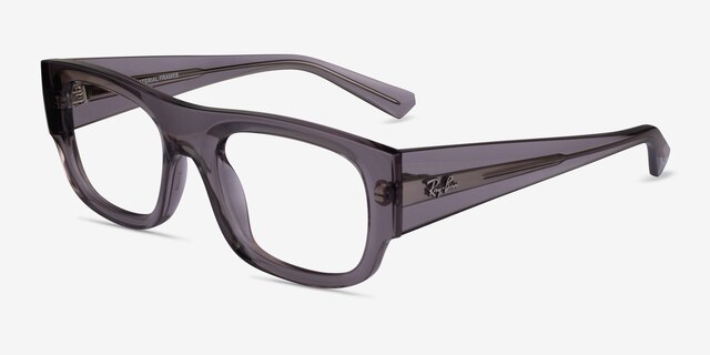 Ray-Ban RB7218 Kristin Transparent Gray Eco-friendlyEyeglass Frames from EyeBuyDirect, Angle View