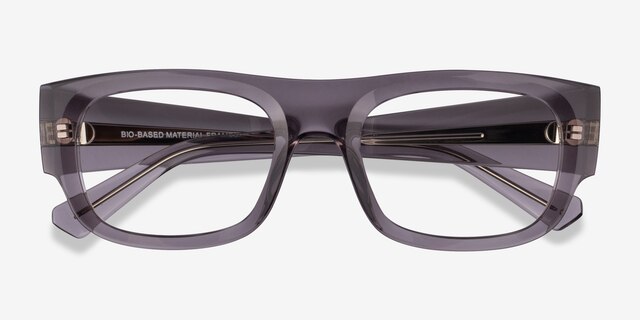 Ray-Ban RB7218 Kristin Transparent Gray Eco-friendlyEyeglass Frames from EyeBuyDirect, Closed View