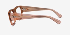 Ray-Ban RB7218 Kristin Transparent Orange Éco-responsable Montures de lunettes de vue d'EyeBuyDirect, Vue de Côté