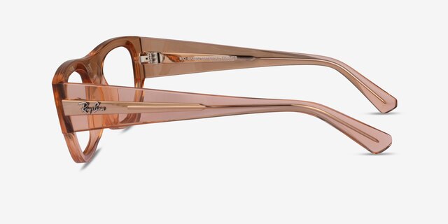 Ray-Ban RB7218 Kristin Transparent Orange Eco-friendlyEyeglass Frames from EyeBuyDirect, Side View